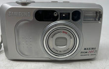Load image into Gallery viewer, Samsung Maxima Zoom 105Ti Quartz Date Silver 35mm Film Camera Not Tested
