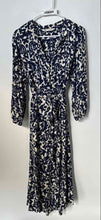 Load image into Gallery viewer, Zara Womens Blue And White Long Sleeve Button Front Midi Shirt Dress Size Small
