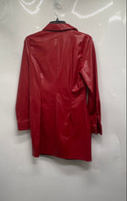 Load image into Gallery viewer, Zara Womens Red Long Sleeve Collared Short Shirt Dress Size Medium
