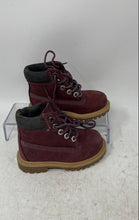 Load image into Gallery viewer, Timberland Kids 6-Inch Premium Burgundy Leather Waterproof Ankle Boots Size 5
