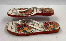 Load image into Gallery viewer, Authentic Tory Burch Womens Orange White Fruit Basket Flip-Flop Sandals Size 9 M
