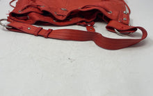 Load image into Gallery viewer, Francesco Biasia Womens Orange Inner Pockets Shoulder Strap Hobo Bag
