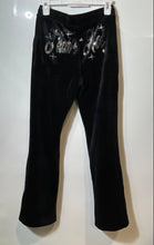 Load image into Gallery viewer, Paris Hilton Womens Black Embellished Drawstring Waist Lounge Pants Size S
