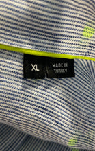 Load image into Gallery viewer, Hugo Boss Mens Green Blue Printed Slim Fit Spread Collar Button-Up Shirt Size XL
