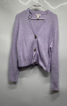 Load image into Gallery viewer, H&amp;M Womens Lilac Purple Long Sleeve Knitted Cardigan Sweater Size Medium
