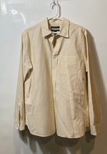 Load image into Gallery viewer, Banana Republic Mens Light Brown Striped Standard Fit Button-Up Shirt Size M

