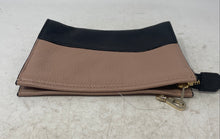 Load image into Gallery viewer, Kate Spade Womens Beige Black Colorblock Pebbled Leather Zip Top Wristlet Wallet
