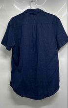 Load image into Gallery viewer, Tommy Hilfiger Mens Navy Blue Short Sleeve Collared Button-Up Shirt Size M
