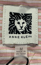 Load image into Gallery viewer, Anne Klein Womens Pink Striped Print Blouse Top Size Medium With Tag
