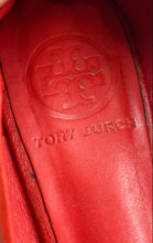 Load image into Gallery viewer, Authentic Tory Burch Womens Reva Red Leather Ballet Flats Size 5M Damaged
