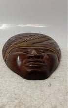 Load image into Gallery viewer, Things Joan NM Wooden Brown Carved Face Decor Collectible Mask
