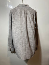Load image into Gallery viewer, Bugatchi Mens Gray Space-Dye 8-Way Stretch Long Sleeve Button-Up Shirt Size L
