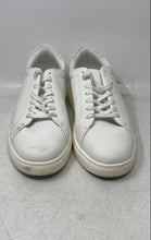 Load image into Gallery viewer, Zara Mens White Faux Leather Low Top Lace-Up Sneaker Shoes Size 9
