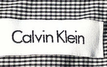 Load image into Gallery viewer, Calvin Klein Mens Black White Check Print Long Sleeve Dress Shirt Size 17 1/2
