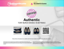 Load image into Gallery viewer, Authentic Tory Burch Womens Navy Blue Pointed Toe Ballet Flats Size 7.5M Worn
