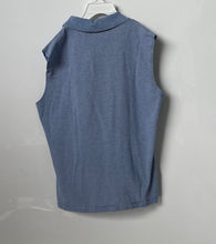 Load image into Gallery viewer, Lacoste Womens Blue Striped Print Collared Sleeveless Polo Shirt Size 36
