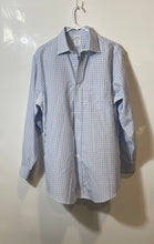 Load image into Gallery viewer, Brooks Brothers Mens White Blue Plaid Print Cotton Dress Shirt Size 16-33
