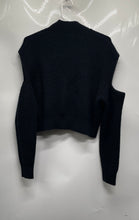 Load image into Gallery viewer, Forever 21 Womens Black Cold-Shoulder Knitted Pullover Sweater Size Small
