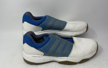 Load image into Gallery viewer, Adidas Mens 360 Traxion Q44722 White Blue Lace-Up Low Top Golf Shoes Size 9.5
