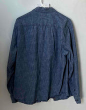 Load image into Gallery viewer, Banana Republic Mens Blue Long Sleeve Slim Fit Chambray Button-Up Shirt Size XL
