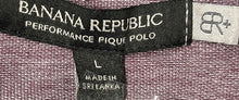 Load image into Gallery viewer, Banana Republic Mens Burgundy Purple Heather Short Sleeve Golf Polo Shirt Size L
