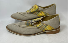 Load image into Gallery viewer, Giorgio Brutini Mens Gray Yellow Lace-Up Round Toe Oxford Dress Shoes Size 13
