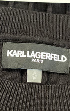 Load image into Gallery viewer, Karl Lagerfeld Womens Black Round Neck Short Sleeve Blouse Top Size S/P
