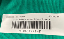 Load image into Gallery viewer, Zara Womens Green Sleeveless Scoop Neck Midi Bodycon Dress Size Medium
