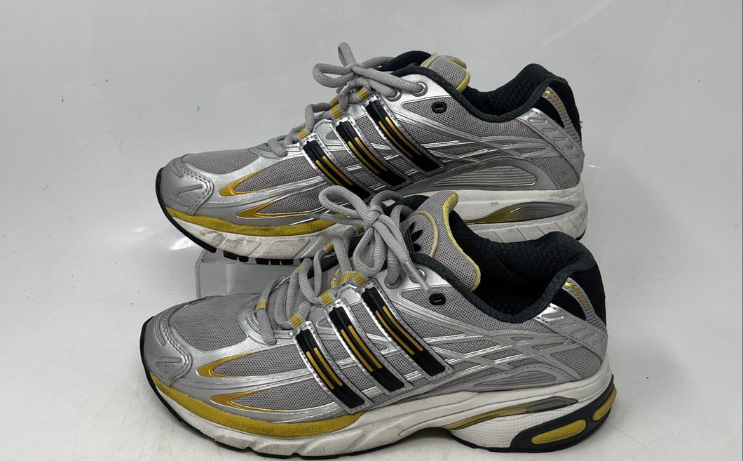 Adidas Mens Adistar Cushion 3 ID5743 Gray Yellow Lace-Up Sneaker Shoes Size 7