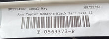 Load image into Gallery viewer, Ann Taylor Womens Black Flat Front Pockets Straight Leg Dress Pants Size 12
