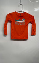 Load image into Gallery viewer, NFL Team Apparel Toddler Boys Orange Miami Dolphins Pullover T-Shirt Size 4T
