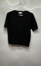 Load image into Gallery viewer, Milano Essentials Womens Black Short Sleeve Crew Neck Pullover Sweater Size M
