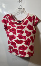 Load image into Gallery viewer, Jones New York Womens Red White Short Sleeve Blouse Top Size Medium
