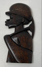 Load image into Gallery viewer, African Hand Carved Wooden Man Bust Decorative Wall Art Tribal Figure Sculpture
