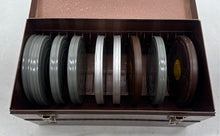 Load image into Gallery viewer, Vintage Ambassador Brown Metal Industrial Machinist Film Reel Storage Box

