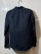 Load image into Gallery viewer, Banana Republic Mens Blue Long Sleeve Double Pocket Collared Dress Shirt Size S
