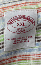 Load image into Gallery viewer, Brooks Brothers Mens Multicolor Striped Linen Button-Up Shirt Size XXL
