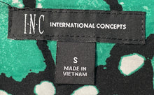 Load image into Gallery viewer, INC International Concepts Mens Green Black Butterfly Print Button-Up Shirt Sz S

