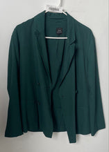 Load image into Gallery viewer, Armani Exchange Womens Green Long Sleeve Double-Breasted Blazer Size 0
