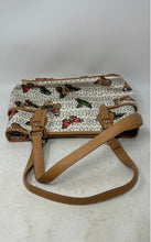 Load image into Gallery viewer, Giani Bernini Womens White Beige Butterfly Double Handle Shoulder Bag
