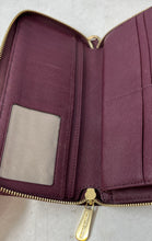 Load image into Gallery viewer, Michael Kors Womens Burgundy Textured Leather Detachable Strap Zip-Around Wallet
