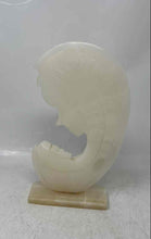 Load image into Gallery viewer, White Carved Onyx Mother And Child Abstract Decorative Figurine Collectible
