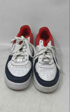 Load image into Gallery viewer, Nike Boys Air Force 1 LV8 DJ5180-100 White Orange Leather Sneakers Shoes Size 6Y
