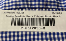 Load image into Gallery viewer, Banana Republic Mens Blue White Gingham Long Sleeve Button-Up Shirt Size Small
