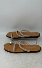 Load image into Gallery viewer, Mariella Womens Peach Rhinestone Crisscross Strap Slip-On Slide Sandals Size 9M

