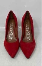 Load image into Gallery viewer, Calvin Klein Womens Gayle Red Pointed Toe Slip-On Stiletto Pump Heels Size 5M
