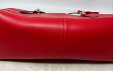 Load image into Gallery viewer, Antonio Melani Womens Red Leather Inner Pockets Double Handle Tote Handbag
