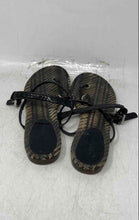 Load image into Gallery viewer, Coach Womens Black Leather Open Toe Flat Slingback Sandals Size 6.5 B
