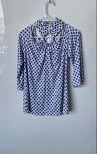 Load image into Gallery viewer, Michael Kors Womens Blue White Printed Blouse Top Size Small
