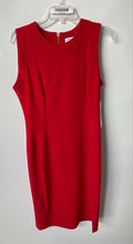 Load image into Gallery viewer, Calvin Klein Womens Red Sleeveless Sheath Dress Size 10 With Tag
